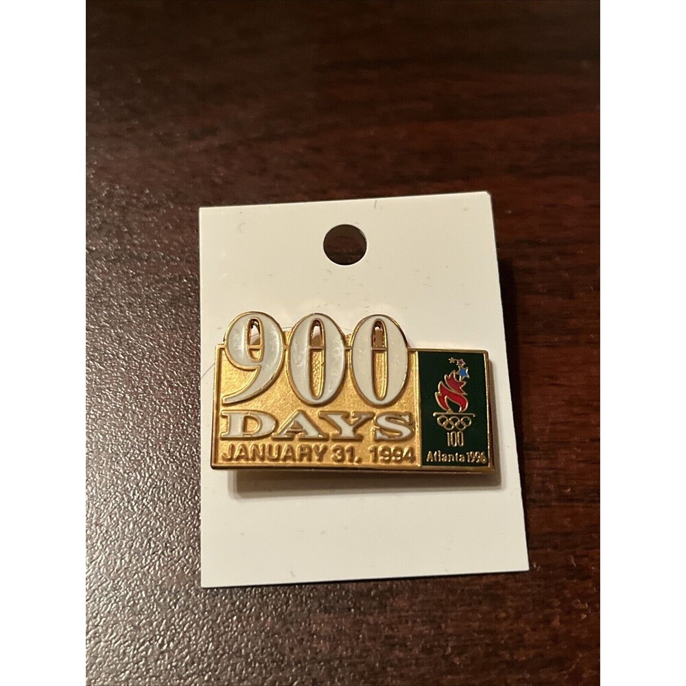 Vintage Countdown To The 1996 Atlanta Olympics 900 Days Lapel Hat Pin